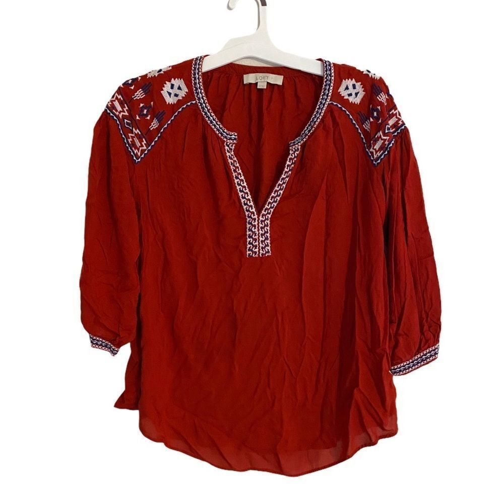 Ann Taylor LOFT Embroidered Top